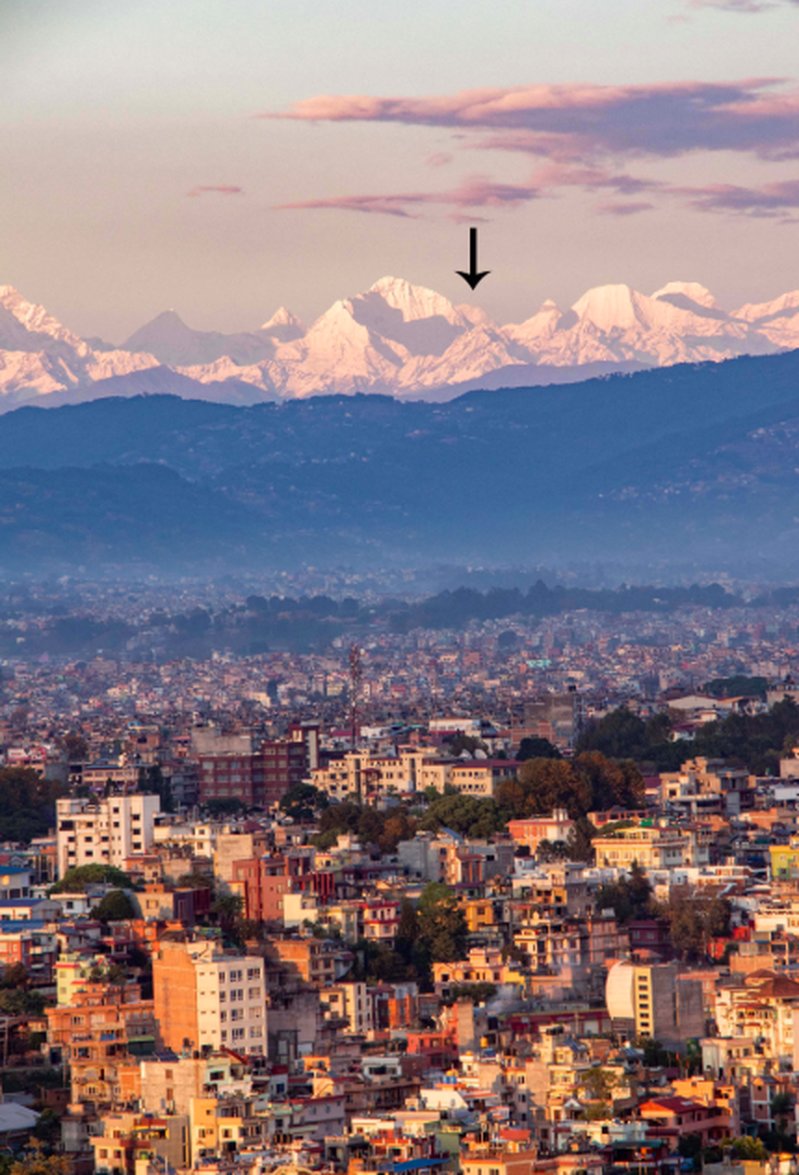 Mount Everest fångad på bild. Bildkälla: Twitter/nepalitimes Mount Everest fångad på bild. Bildkälla: Twitter/nepalitimes